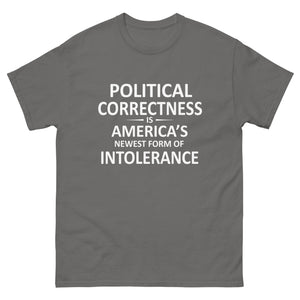 Political Correctness Intolerance Heavy Cotton Shirt - Libertarian Country
