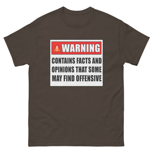 Warning Contains Facts That Some May Find Offensive Heavy Cotton Shirt - Libertarian Country
