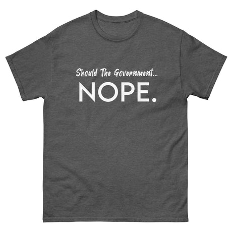 Should The Government Nope Heavy Cotton Shirt - Libertarian Country