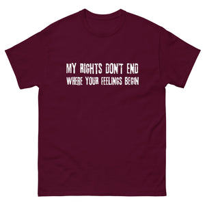 My Rights Don't End Where Your Feelings Begin Heavy Cotton Shirt - Libertarian Country