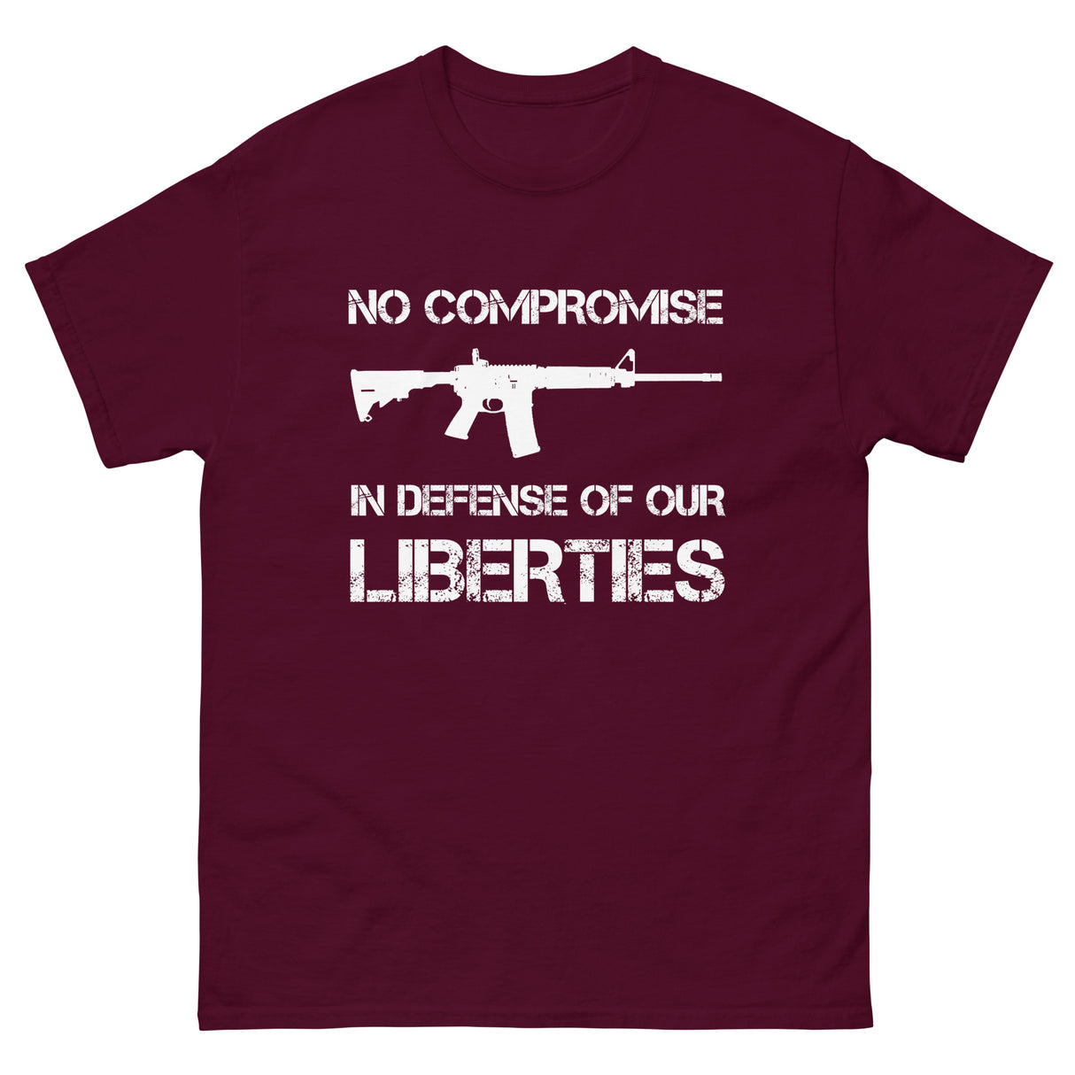 No Compromise In Defense of Our Liberties Heavy Cotton Shirt - Libertarian Country