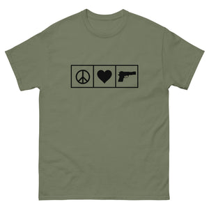 Peace Love Guns Heavy Cotton Shirt