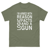 I'm Armed With Reason Logic Facts and a Gun Heavy Cotton Shirt - Libertarian Country