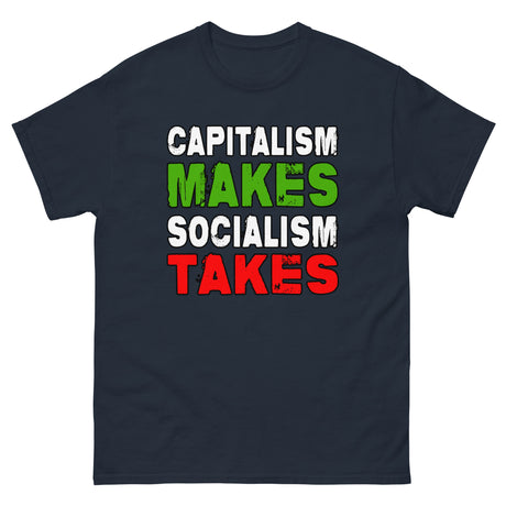 Capitalism Makes Socialism Takes Heavy Cotton Shirt - Libertarian Country