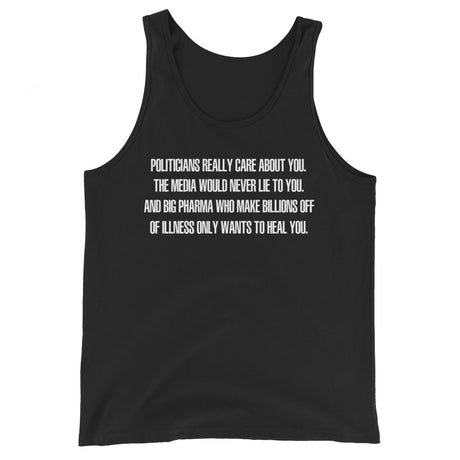 Politicians Really Care About You Premium Tank Top