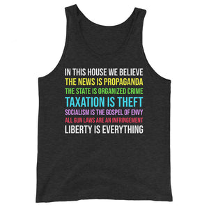 In This House We Believe Libertarian Version Premium Tank Top - Libertarian Country