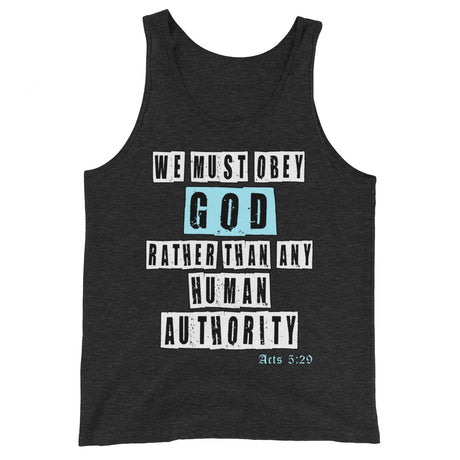 We Must Obey God Acts 5:29 Premium Tank Top - Libertarian Country