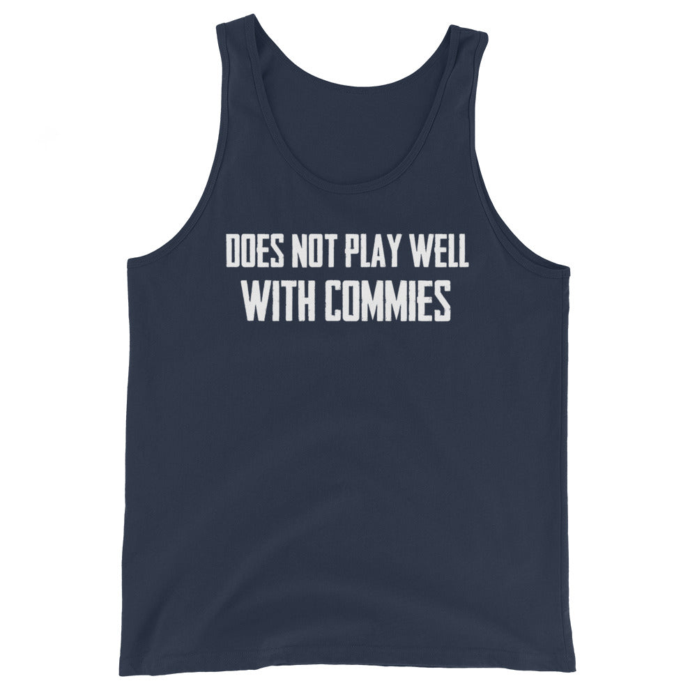Does Not Play Well With Commies Premium Tank Top - Libertarian Country