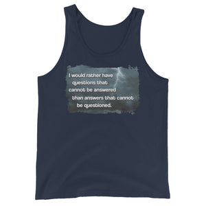 Answers That Cannot Be Questioned Premium Tank Top - Libertarian Country
