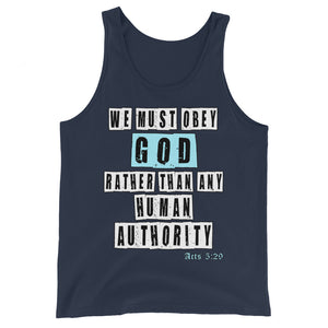 We Must Obey God Acts 5:29 Premium Tank Top - Libertarian Country