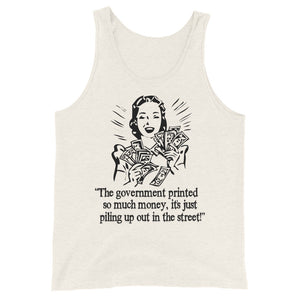 Money Piling Up Hyperinflation Premium Tank Top - Libertarian Country