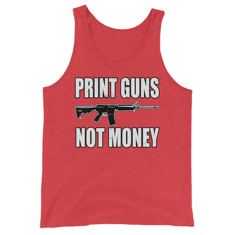 Print Guns Not Money Premium Tank Top - Libertarian Country