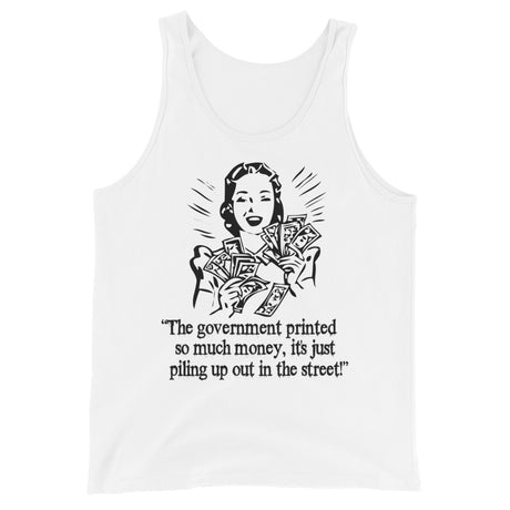 Money Piling Up Hyperinflation Premium Tank Top - Libertarian Country