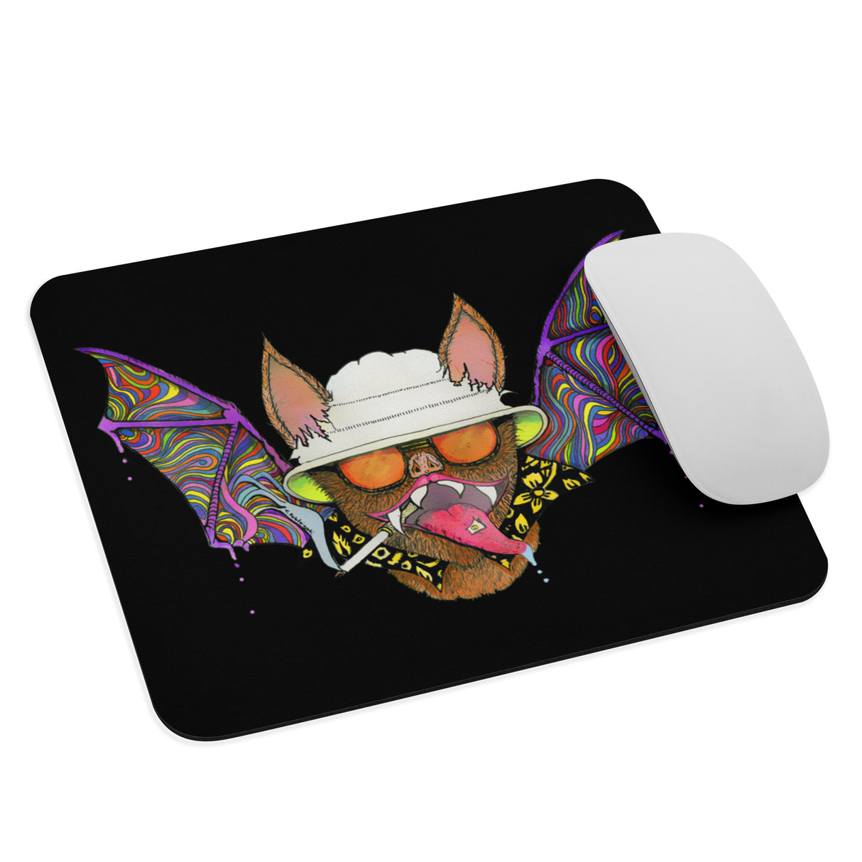 Hunter S. Thompson Psychedelic Bat Mouse Pad - Libertarian Country