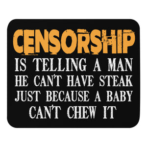 Censorship Steak Mouse Pad