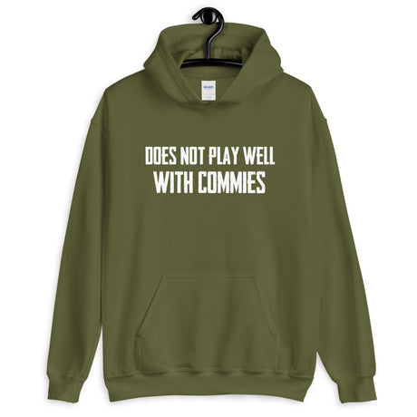 Does Not Play Well With Commies Hoodie - Libertarian Country