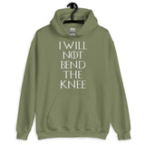 I Will Not Bend The Knee Hoodie - Libertarian Country