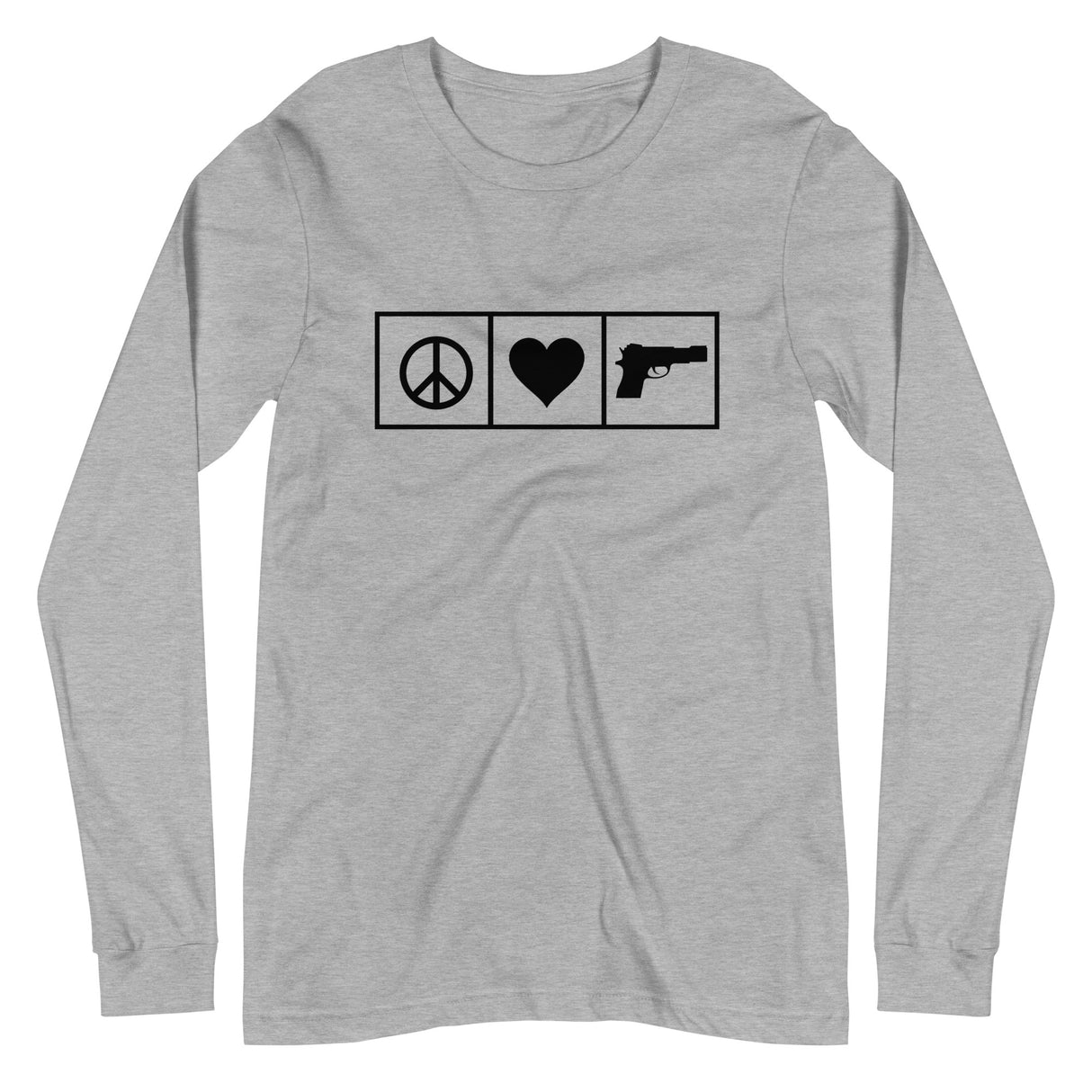 Peace Love Guns Long Sleeve Shirt - Libertarian Country