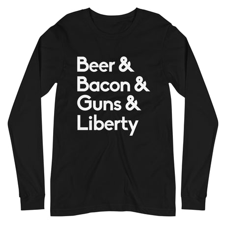 Beer Bacon Guns and Liberty Premium Long Sleeve Shirt