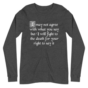 Fight For Your Right To Say It Premium Long Sleeve Shirt - Libertarian Country