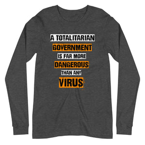 Totalitarian Government Virus Premium Long Sleeve Shirt - Libertarian Country