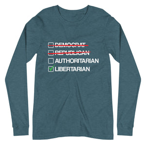 Libertarian vs Authoritarian Premium Long Sleeve Shirt - Libertarian Country