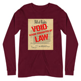 Bill of Rights Void Where Prohibited Premium Long Sleeve Shirt - Libertarian Country
