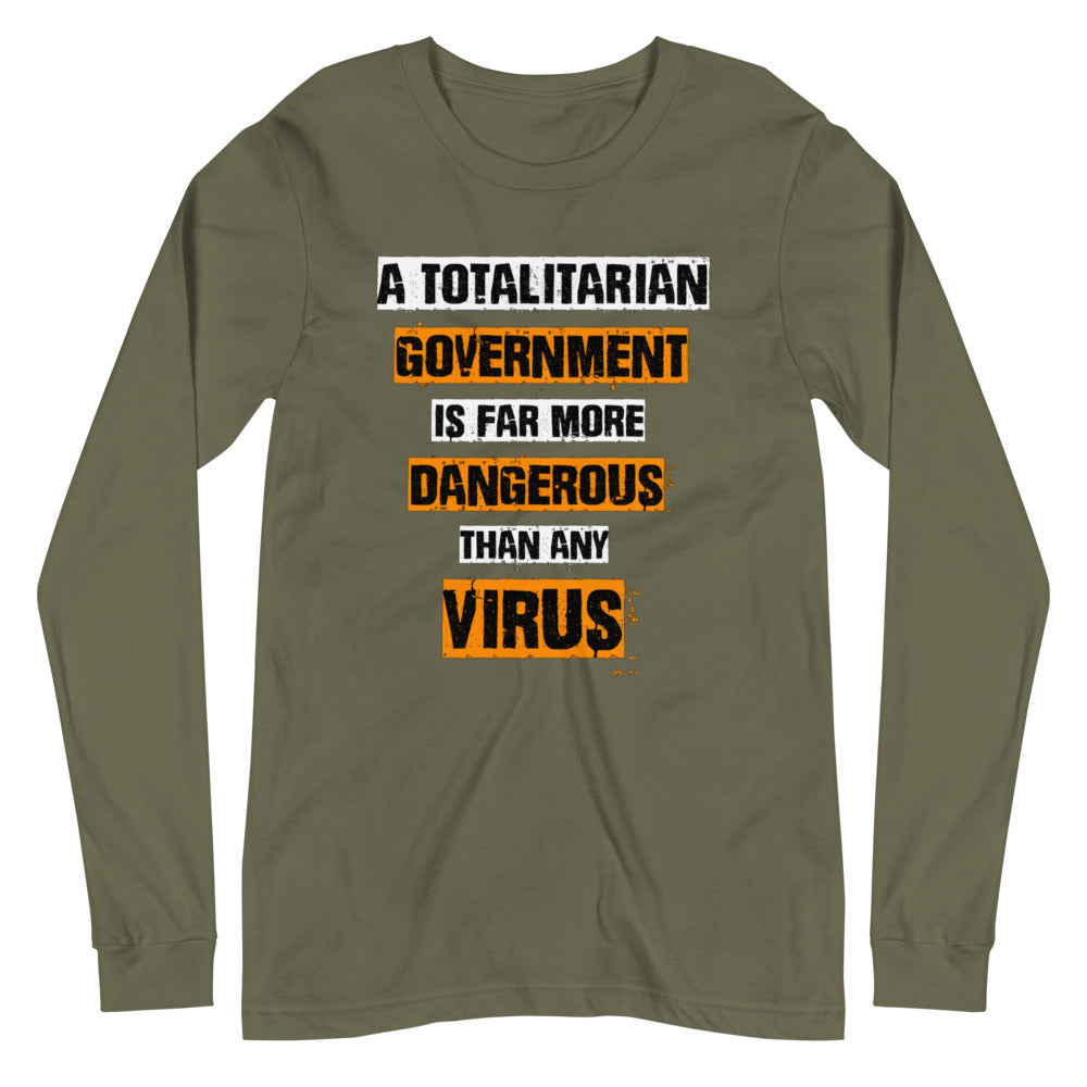 Totalitarian Government Virus Premium Long Sleeve Shirt - Libertarian Country