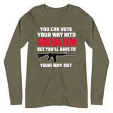 Shoot Your Way Out of Socialism Long Sleeve Shirt - Libertarian Country
