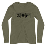 Peace Love Guns Long Sleeve Shirt