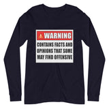 Warning Contains Facts That Some May Find Offensive Premium Long Sleeve Shirt
