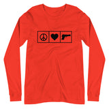 Peace Love Guns Long Sleeve Shirt - Libertarian Country