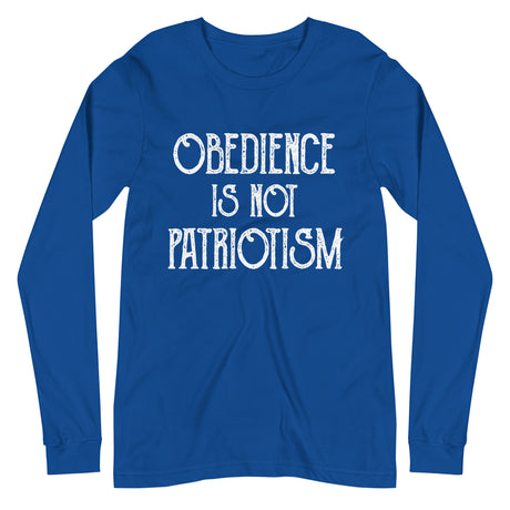 Obedience Is Not Patriotism Premium Long Sleeve Shirt - Libertarian Country