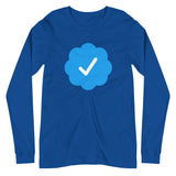 Blue Check Verified Premium Long Sleeve Shirt - Libertarian Country