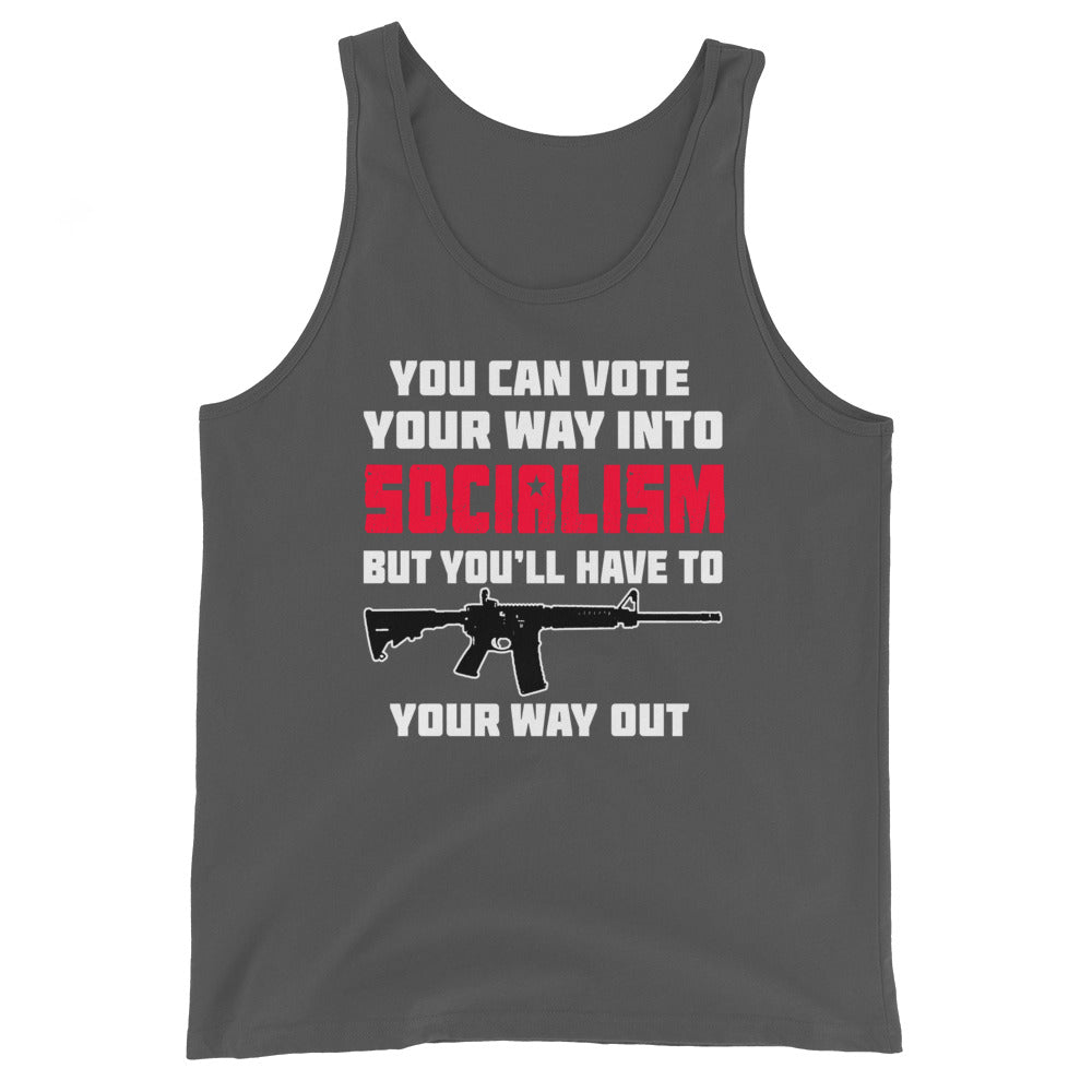 Shoot Your Way Out of Socialism Premium Tank Top - Libertarian Country