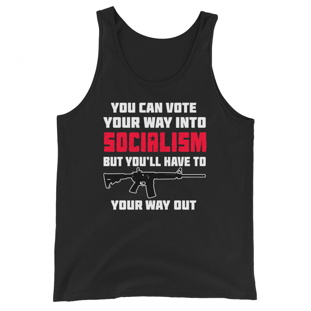 Shoot Your Way Out of Socialism Premium Tank Top - Libertarian Country
