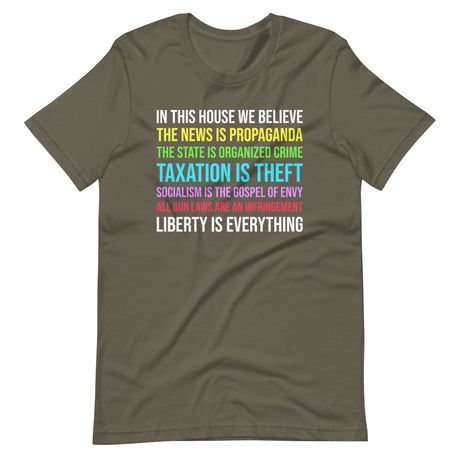 In This House We Believe Libertarian Version Shirt
