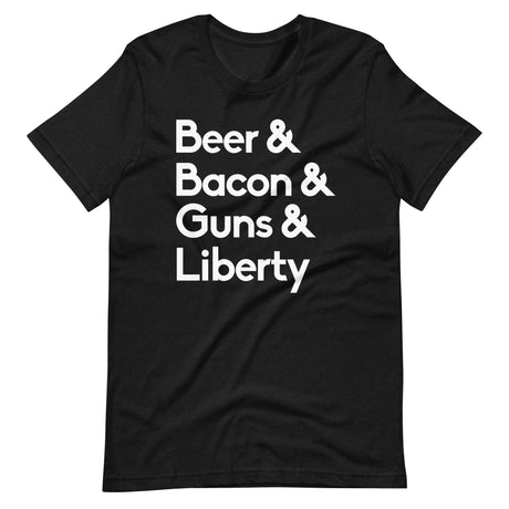 Beer Bacon Guns Liberty Shirt by Libertarian Country