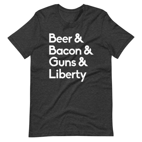 Beer Bacon Guns Liberty Shirt - Libertarian Country
