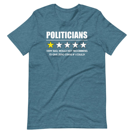 Politicians Very Bad Would Not Recommend Shirt - Libertarian Country