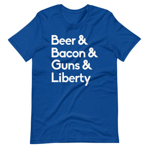 Beer Bacon Guns Liberty Shirt - Libertarian Country