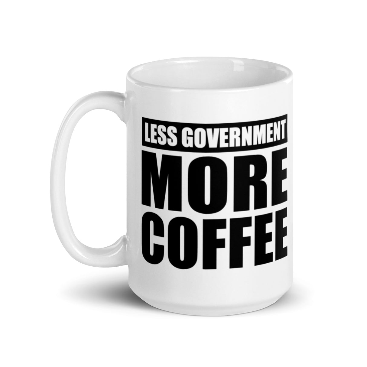 Less Government More Coffee Mug - Libertarian Country