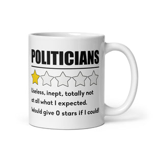 Politicians Very Bad Would Not Recommend Coffee Mug