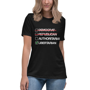 Libertarian vs Authoritarian Women's Shirt