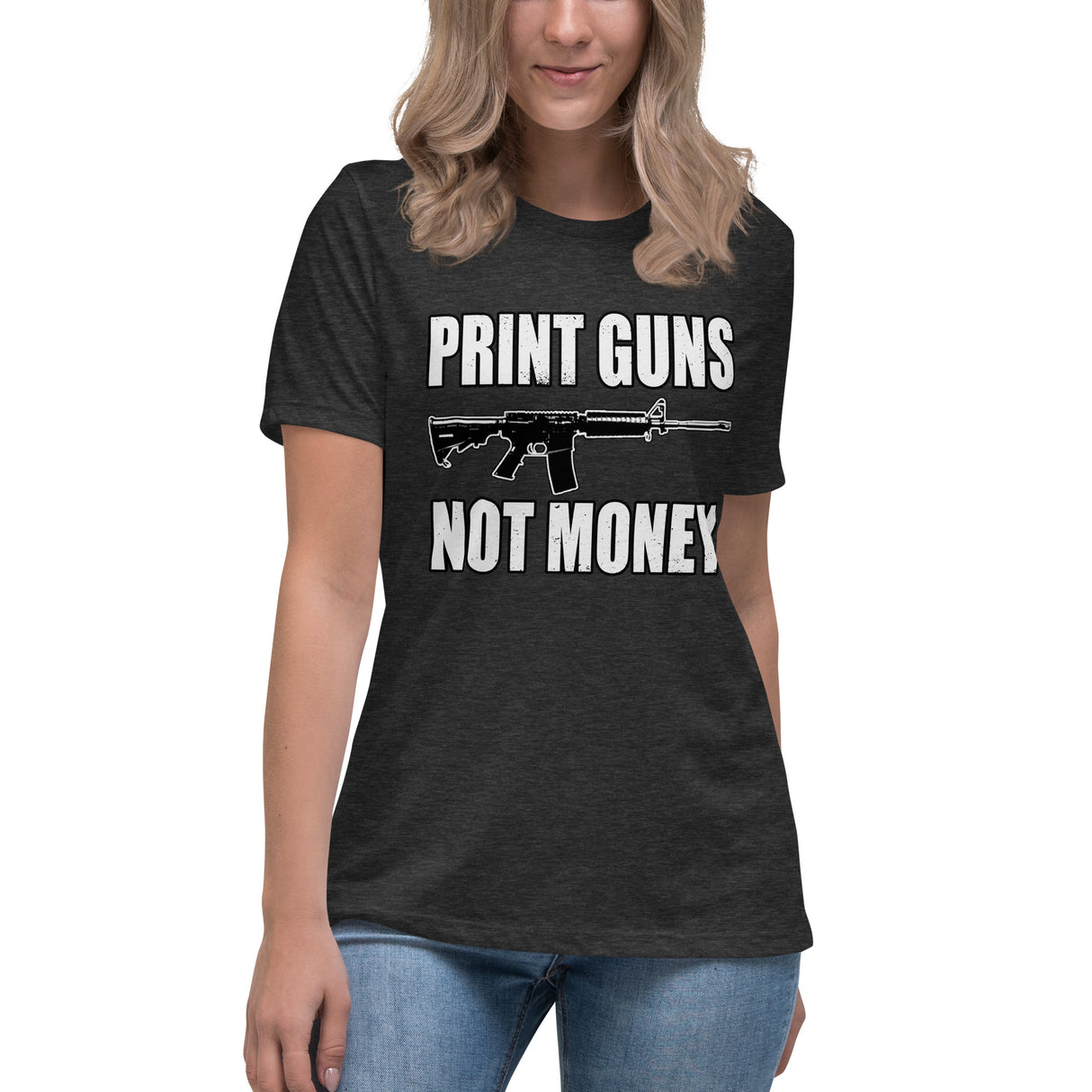 Print Guns Not Money Women's Shirt - Libertarian Country
