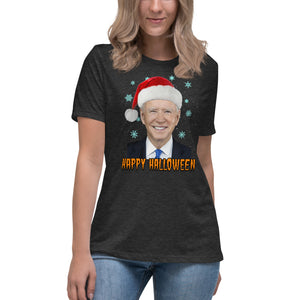 Joe Biden Happy Halloween Women's Shirt - Libertarian Country