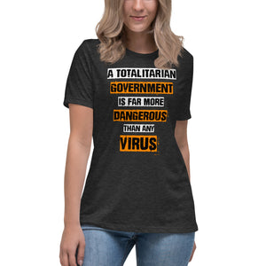 Totalitarian Government Virus Women's Shirt by Libertarian Country