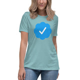 Blue Check Verified Women's Shirt - Libertarian Country