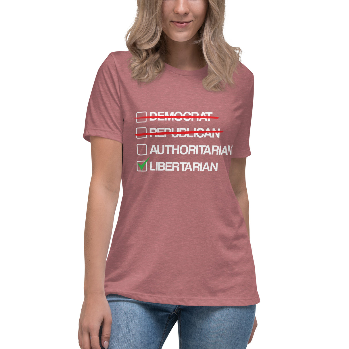 Libertarian vs Authoritarian Women's Shirt - Libertarian Country