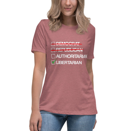 Libertarian vs Authoritarian Women's Shirt - Libertarian Country